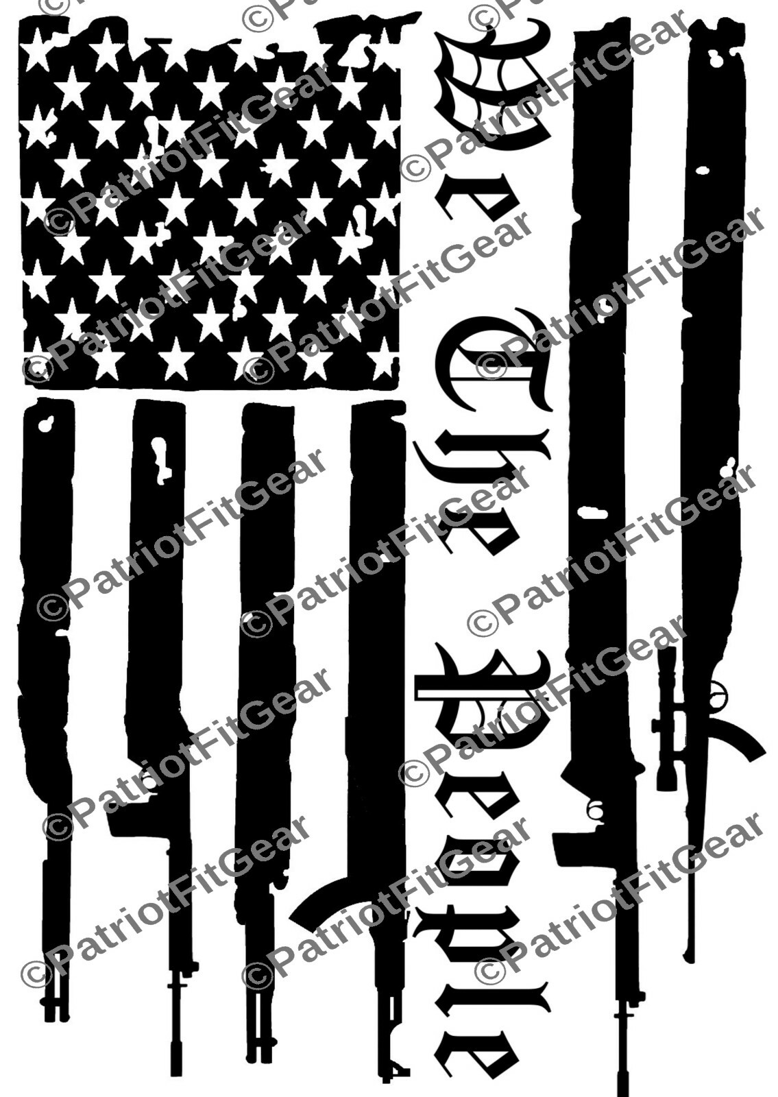 Gun Flag,We The People,2nd Amendment,Molon Labe,Gun Rights,Custom Vinyl Decal