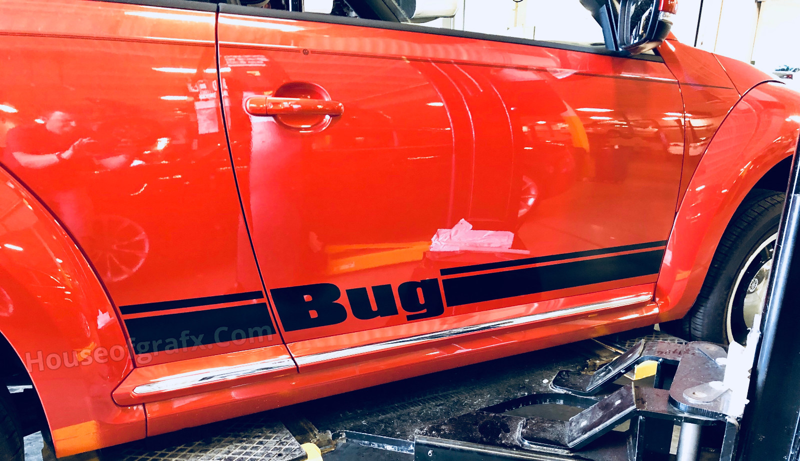 BUG rocker Stripe Stripes Graphics Vinyl Decals fit ANY VW Volkswagen Beetle