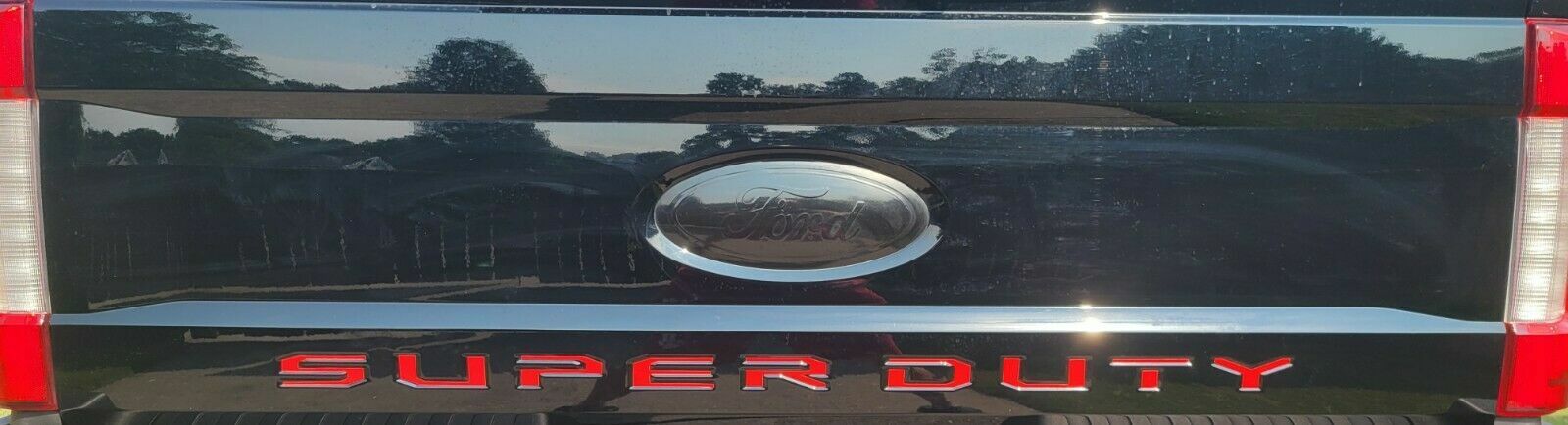 Tailgate Insert Red Letters Decal Vinyl for Ford F-250 F-350 Super Duty 2017-21