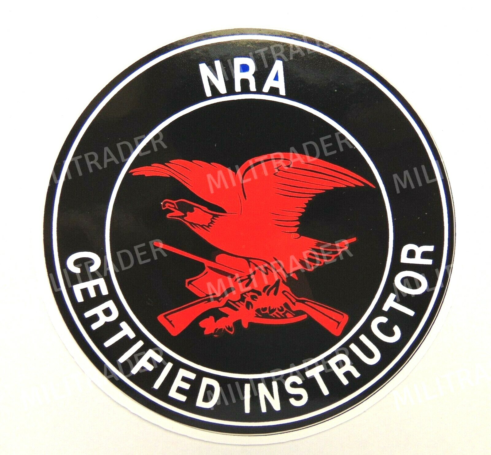 National Rifle Association NRA Certified Instructor Decal (Black and White)