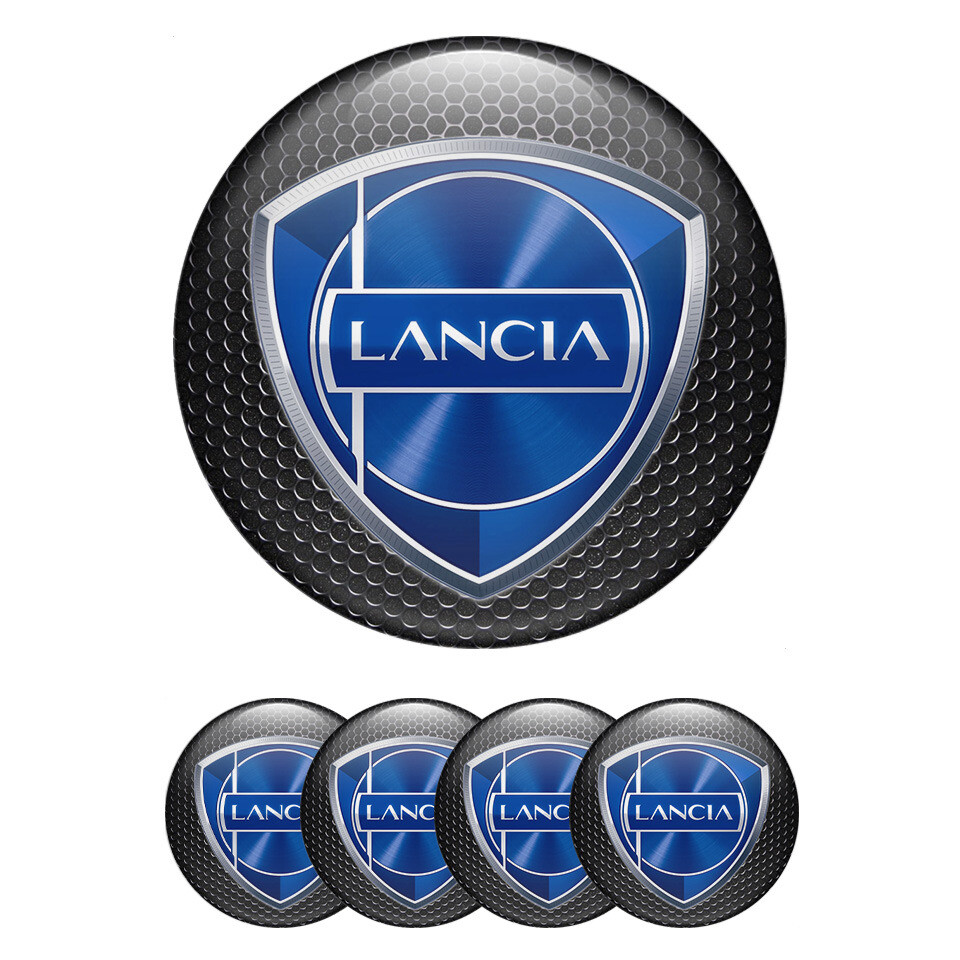 4 x Lancia silicone emblem sticker for hubcaps hub cap epoxy resin logo