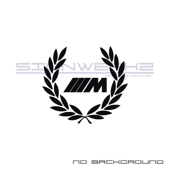M Racing Wreath Decal Sticker BMW Motorsport M power M2 M3 M4 M5 M6 X5 X6 Pair