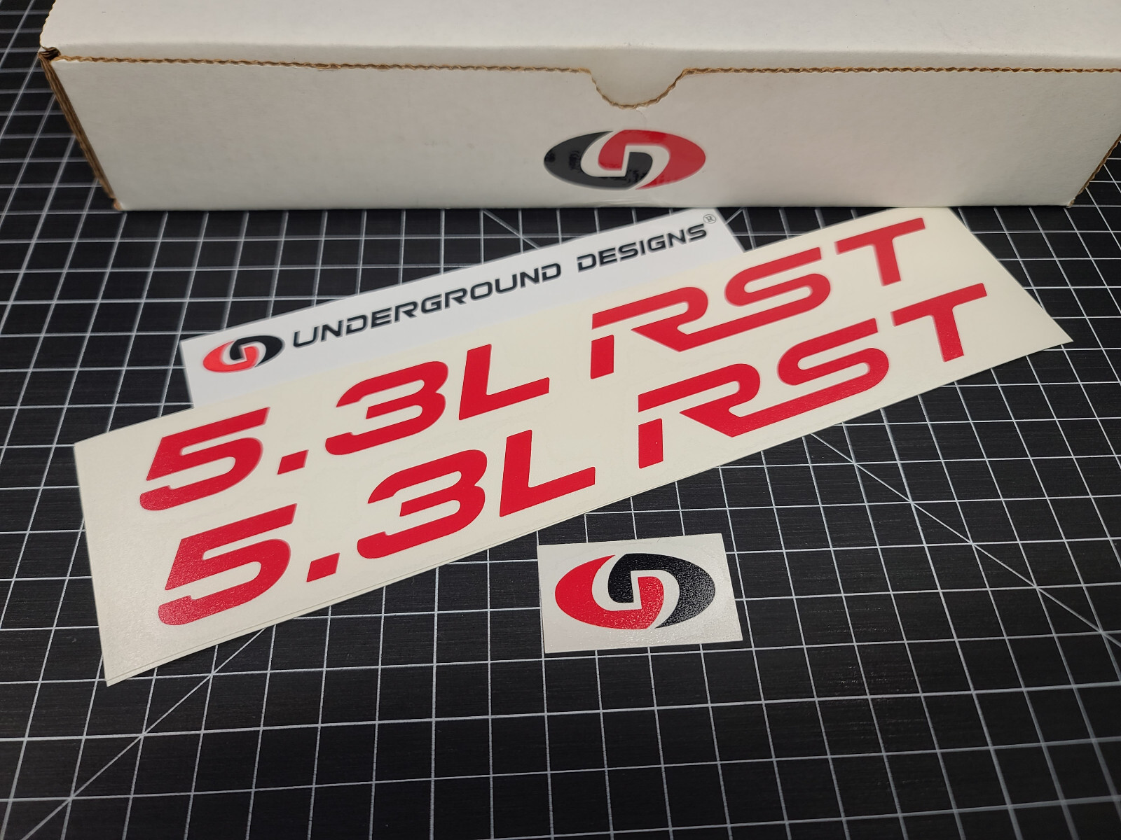 5.3L RST Hood Decals (2pk) Rally Sport Truck Stickers Silverado Tahoe 2019-2024