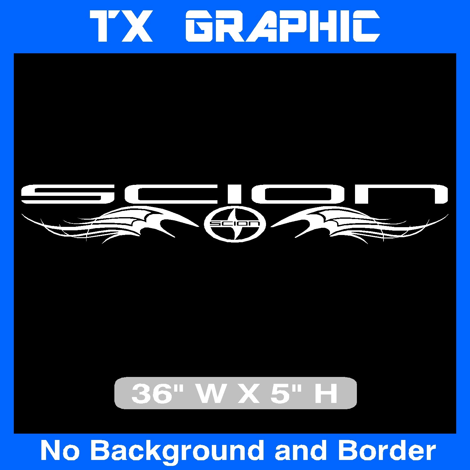 SCION WINDSHIELD DECAL VEHICLE GRAPHIC VINYL STICKER BACK WINDOW SZ: 5″ X 40″