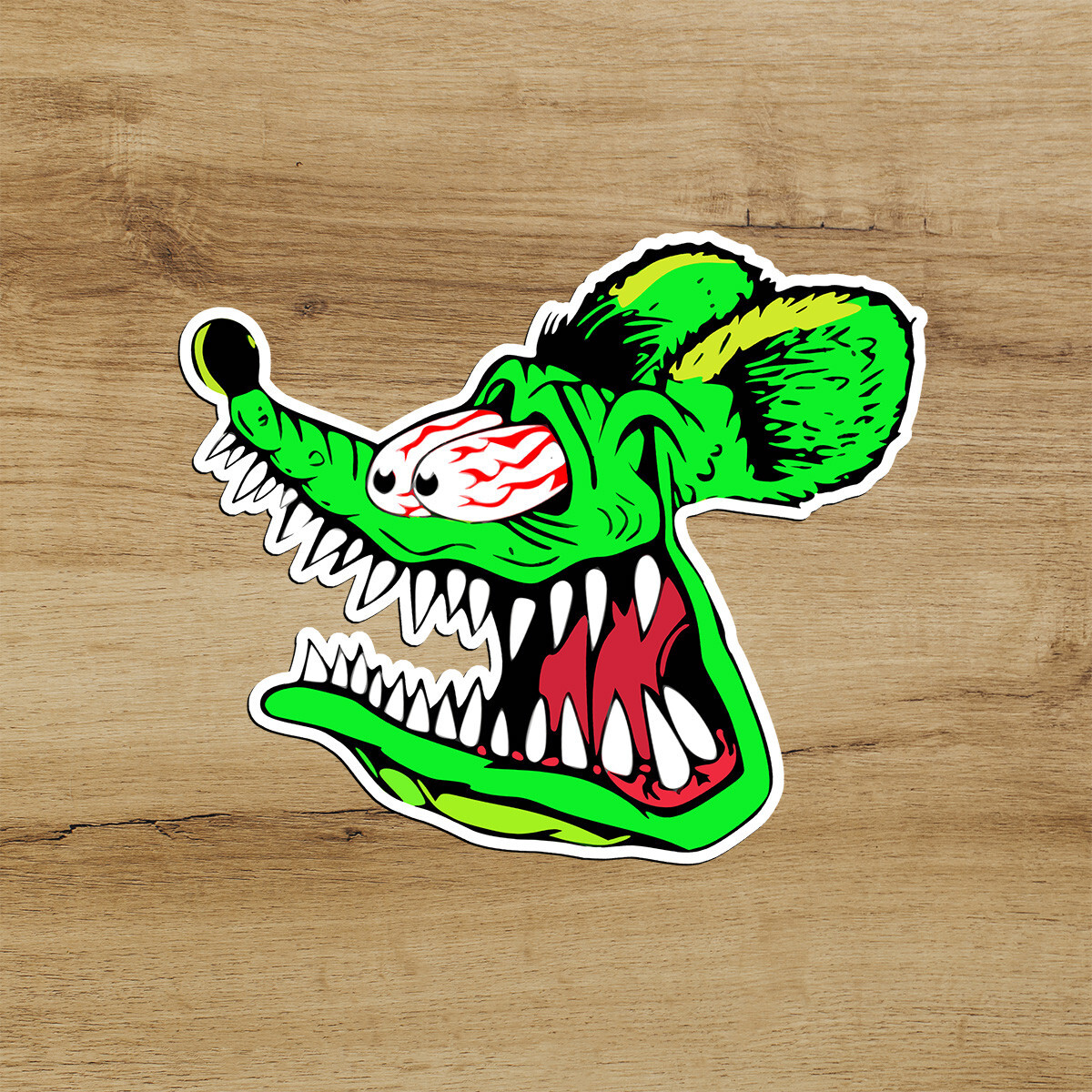 Rat Fink Hot Rod 3 inches Premium quality decal Sticker Car Window