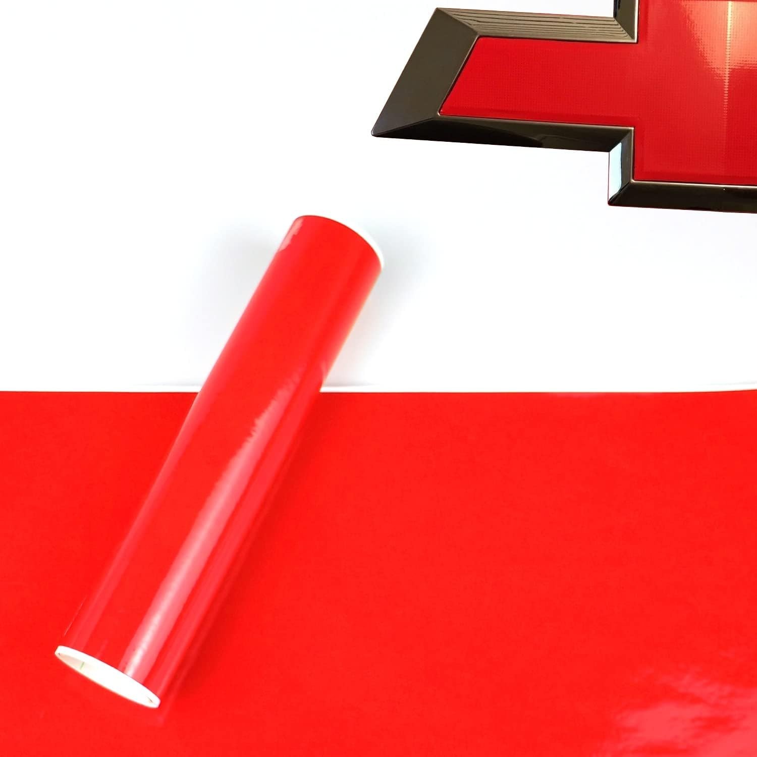 Red Vinyl Overlay Sheets for Chevy Bowtie Emblems – Weatherproof, Reusable, E…