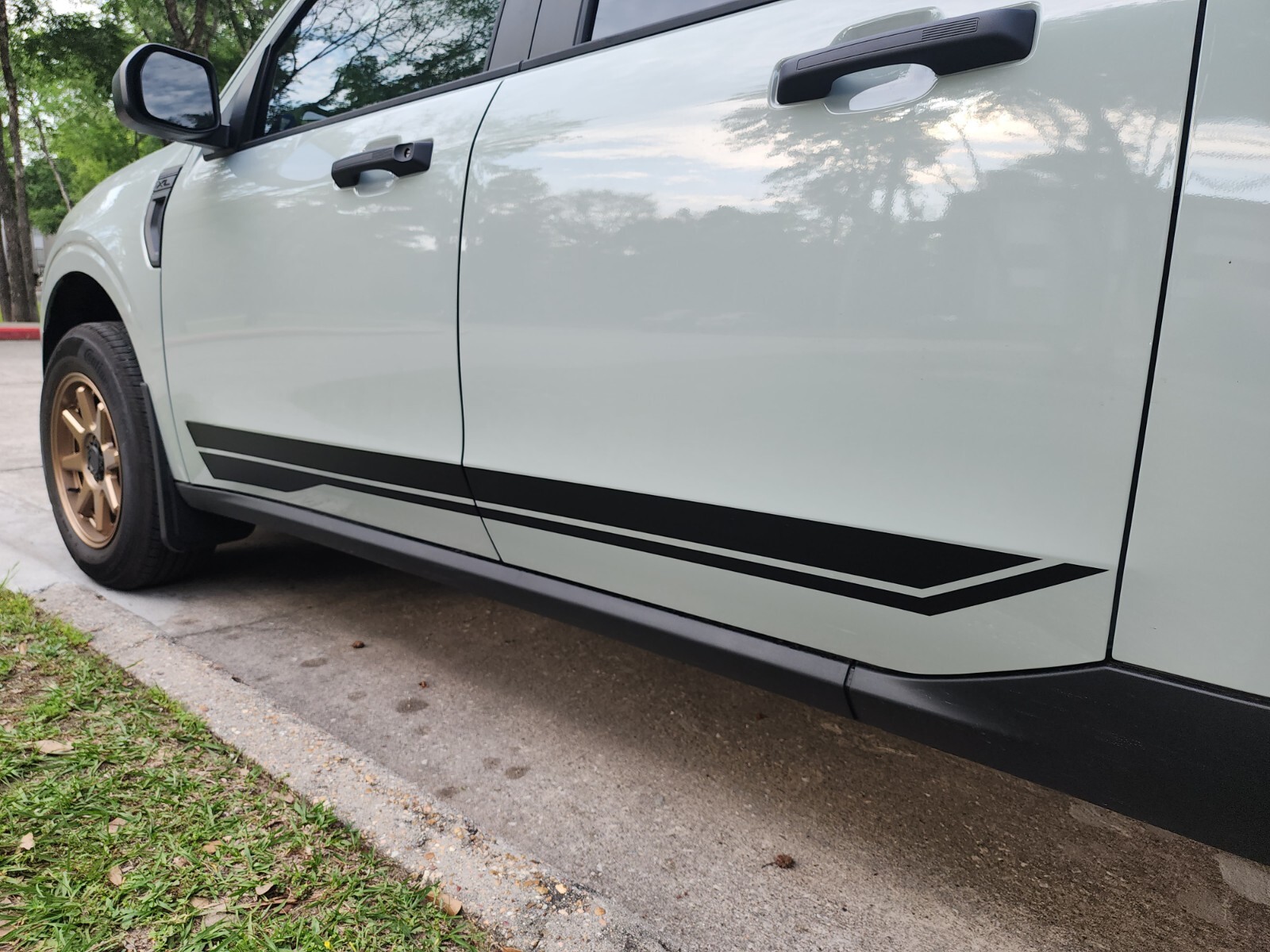 2022 2023 2024 FOR FORD MAVERICK Rocker Vinyl Graphic Decal MATTE BLACK.