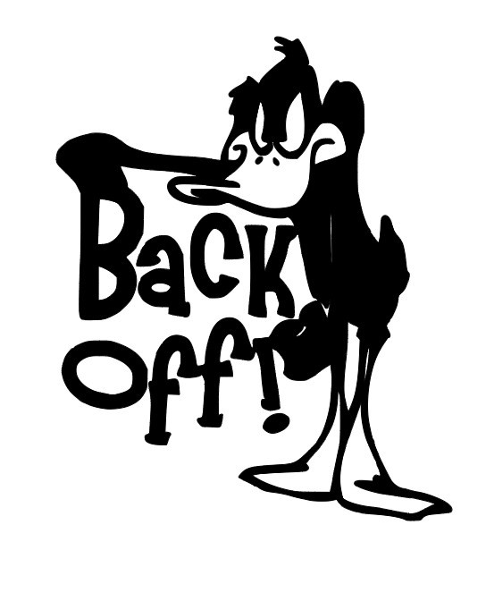 Back Off Vinyl Decal Choose Size and Color
