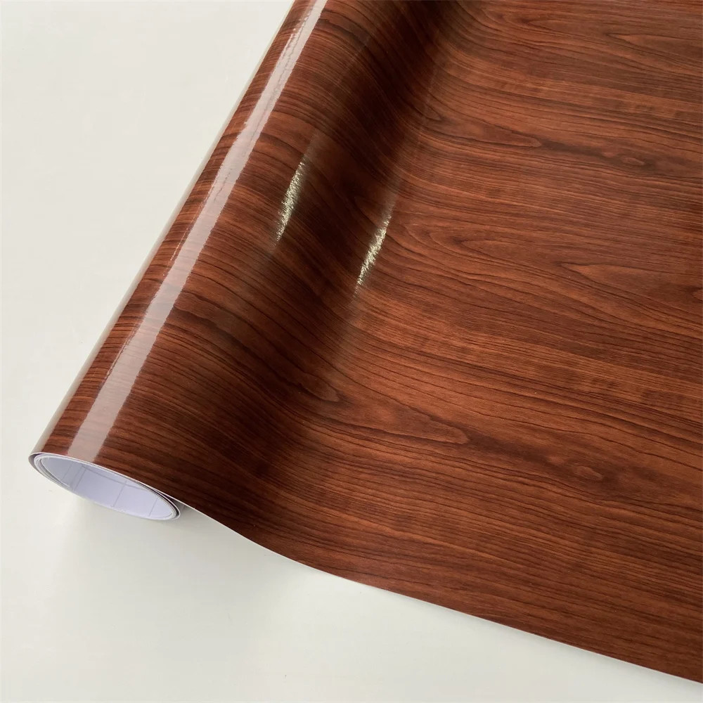 Wood Grain Vinyl Wrap Film Furniture Cabinet Car Interior Bubble Free Decorative