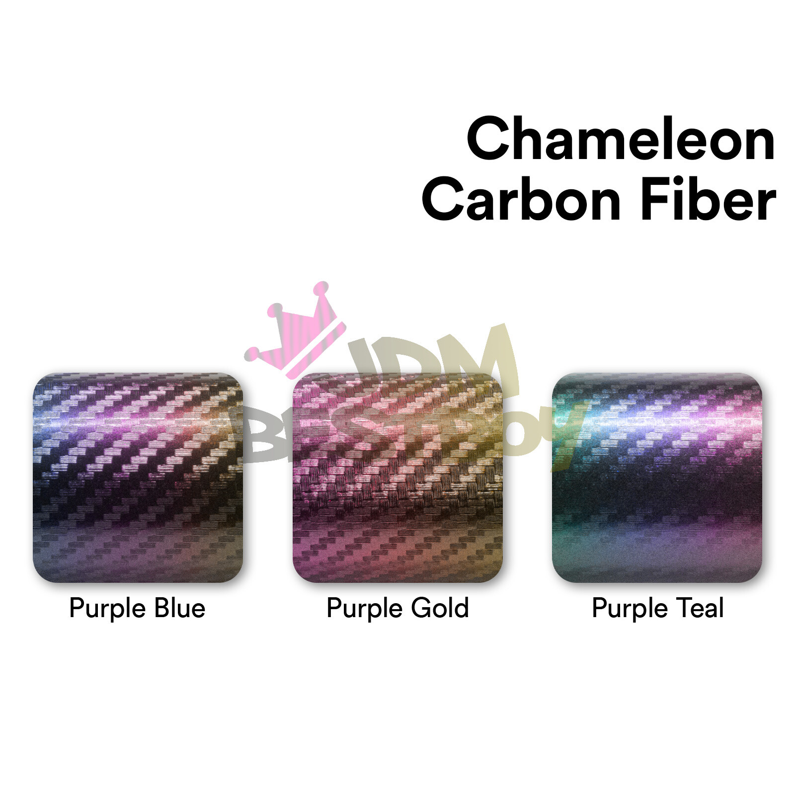 Chameleon 3D Carbon Fiber Matte Purple Teal Sticker Decal Vinyl Wrap Sheet Film