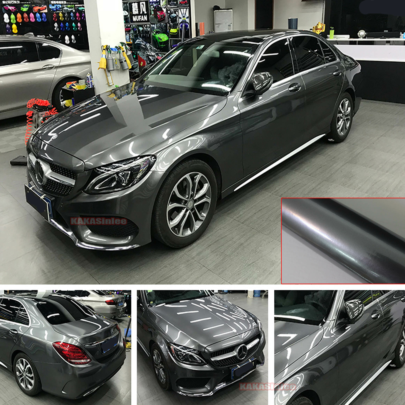 Air Release Whole Car Pearl Gloss Sparkle Metallic Chrome Vinyl Wrap Sticker HD