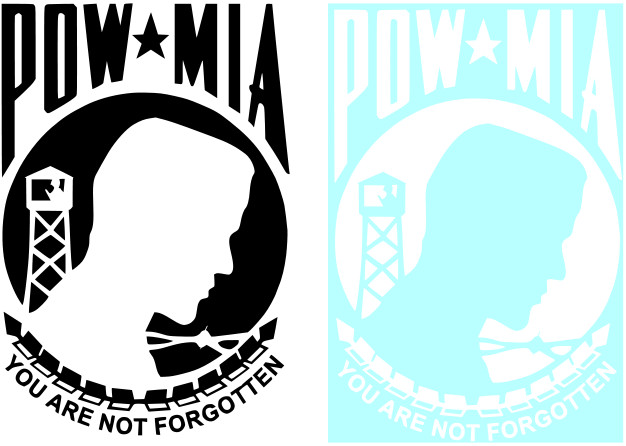 POW * MIA ~ VINYL GRAPHIC DECAL / STICKER