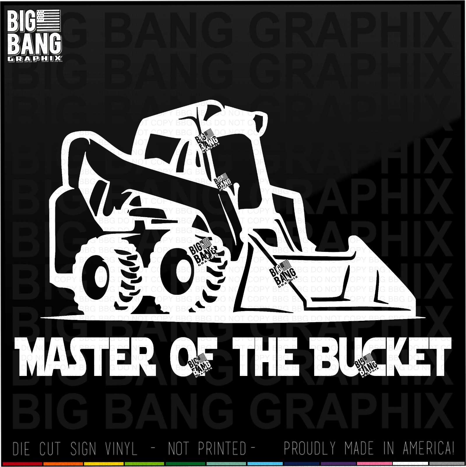 Jedi Badass Skid Steer Loader Driver Operator Funny Vinyl Decal Sticker Die Cut