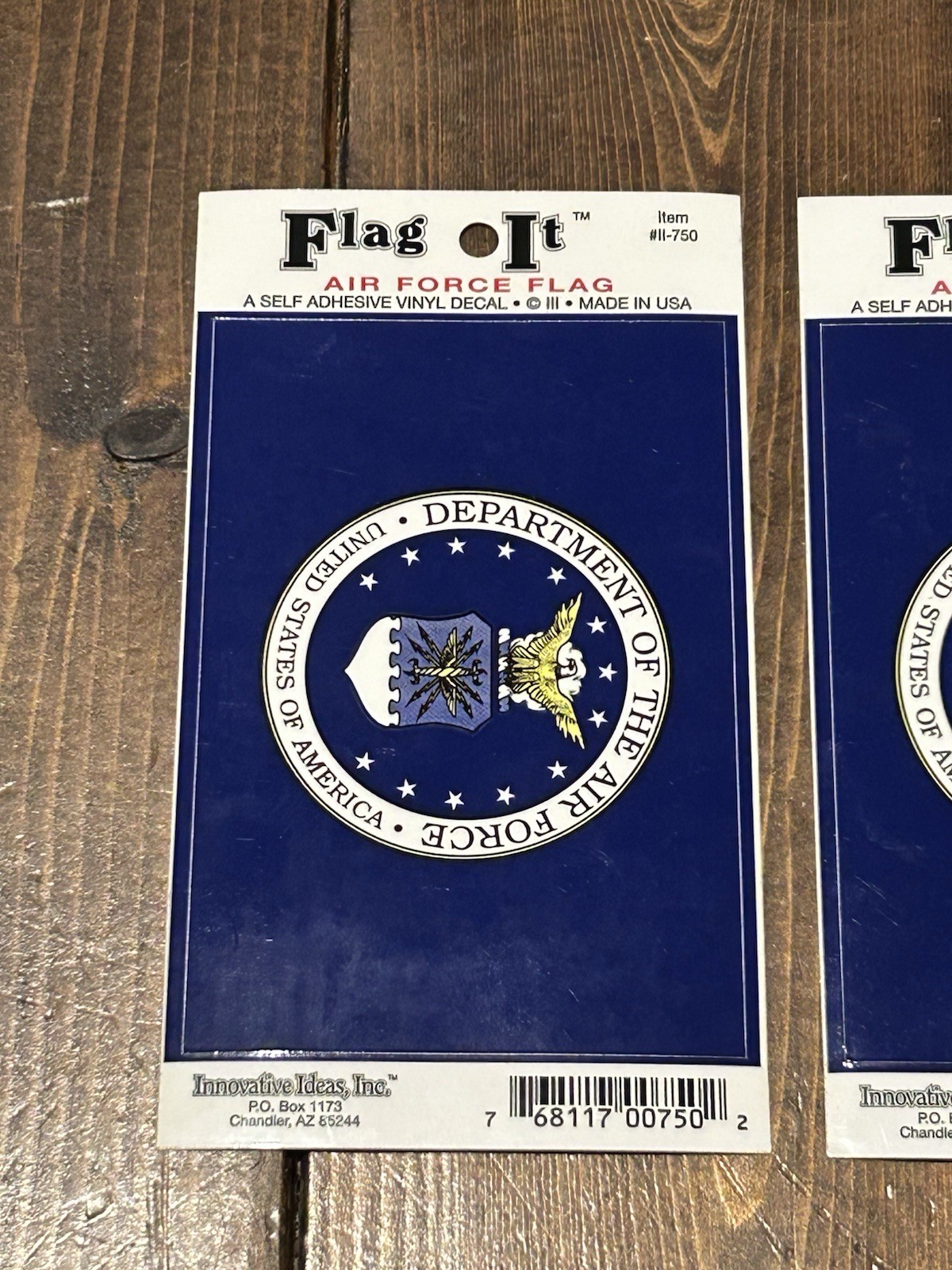 Flag It Self Adhesive Vinyl Decal US Air Force Flag Made In USA Lot Of 2