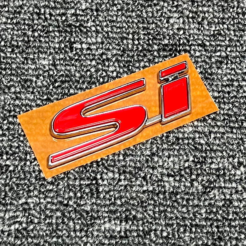 1Pcs For honda Civic Si Red Emblem Chrome Car Trunk Sport MUGEN Badge Sticker