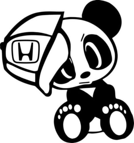Honda Logo Panda Vinyl Decal JDM Sticker For Civic Accord S2000 VTEC Si