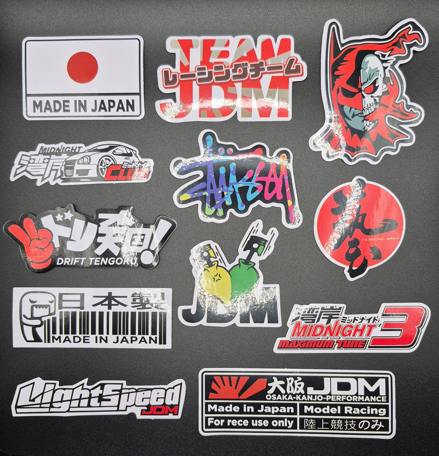 Racing Decals Vinyl 20 Pack Random Assortmet JDM Motocross Motorcycle Stickers