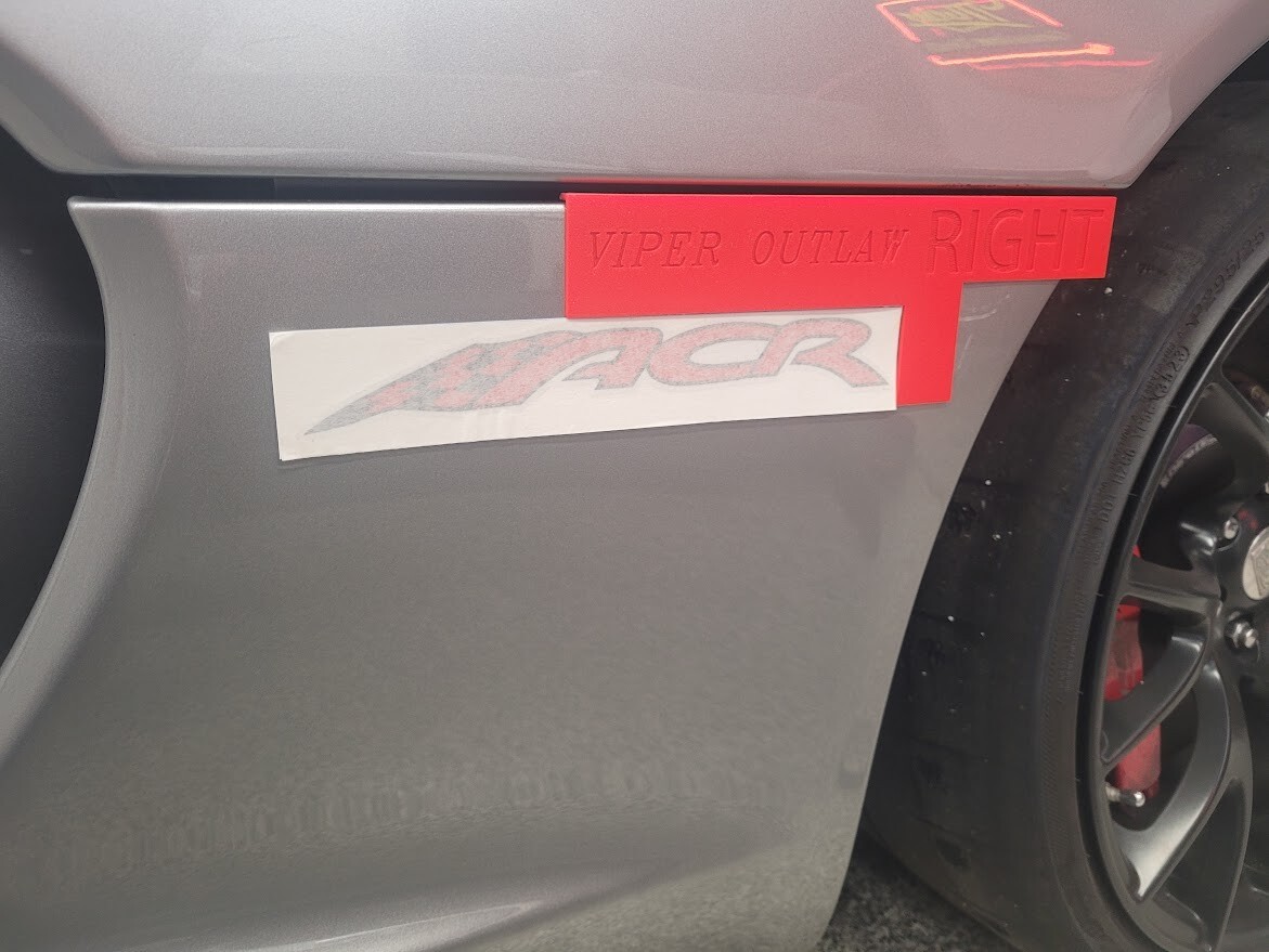 Gen 5 Viper ACR Decals (pair) – reproduction of 5XT111RFAA
