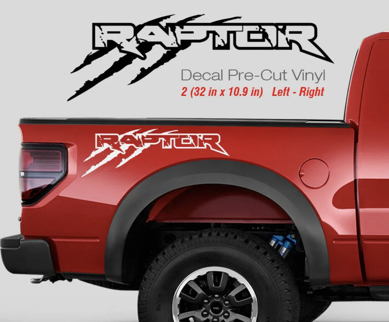 Ford Raptor SVT Fits F150 Decal Truck Stickers Decals Vinyl Claw Bedsides