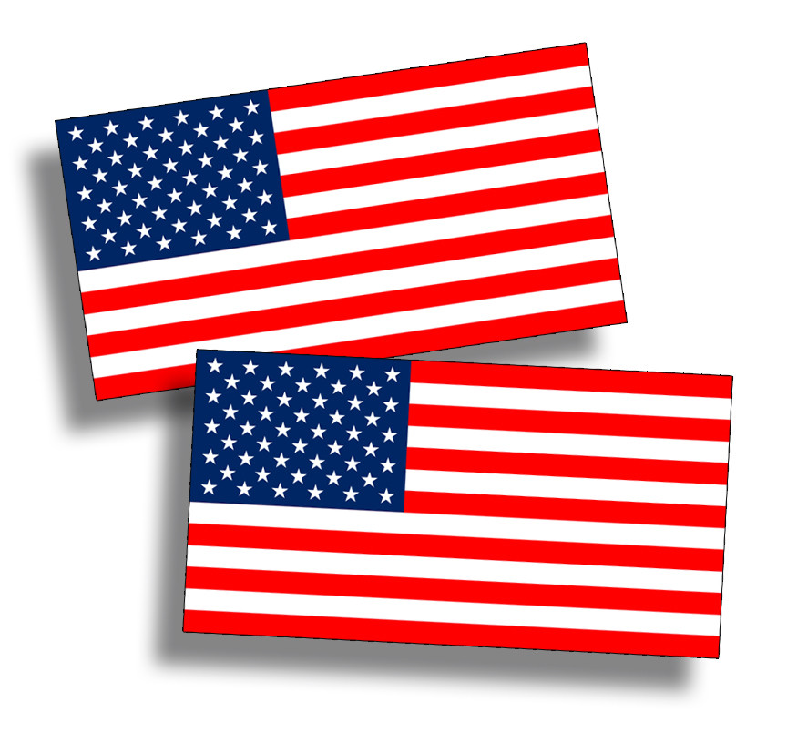 6″ American USA Flag Stickers Vinyl Decals Jet Ski SUP Kayak Boat Race Car Truck