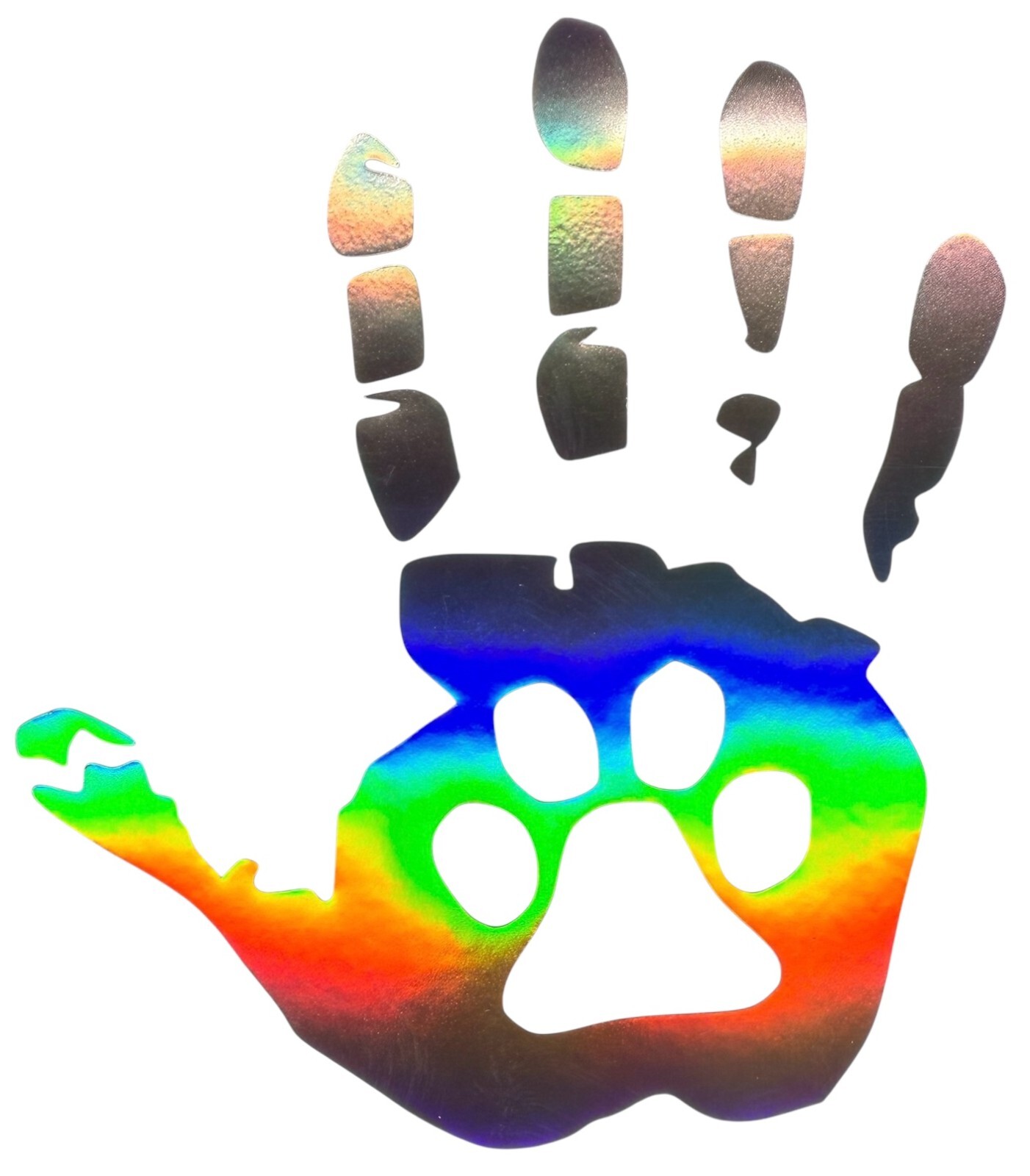 Set of Hand Paw Wave Decals for Jeep Side Mirrors- Left & Right
