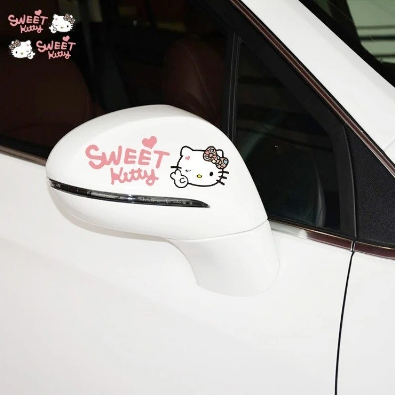 DIY Car Sticker Cartoon Cute Kitty Hood Vinyl Decal Canopy Body Auto Decors DIY