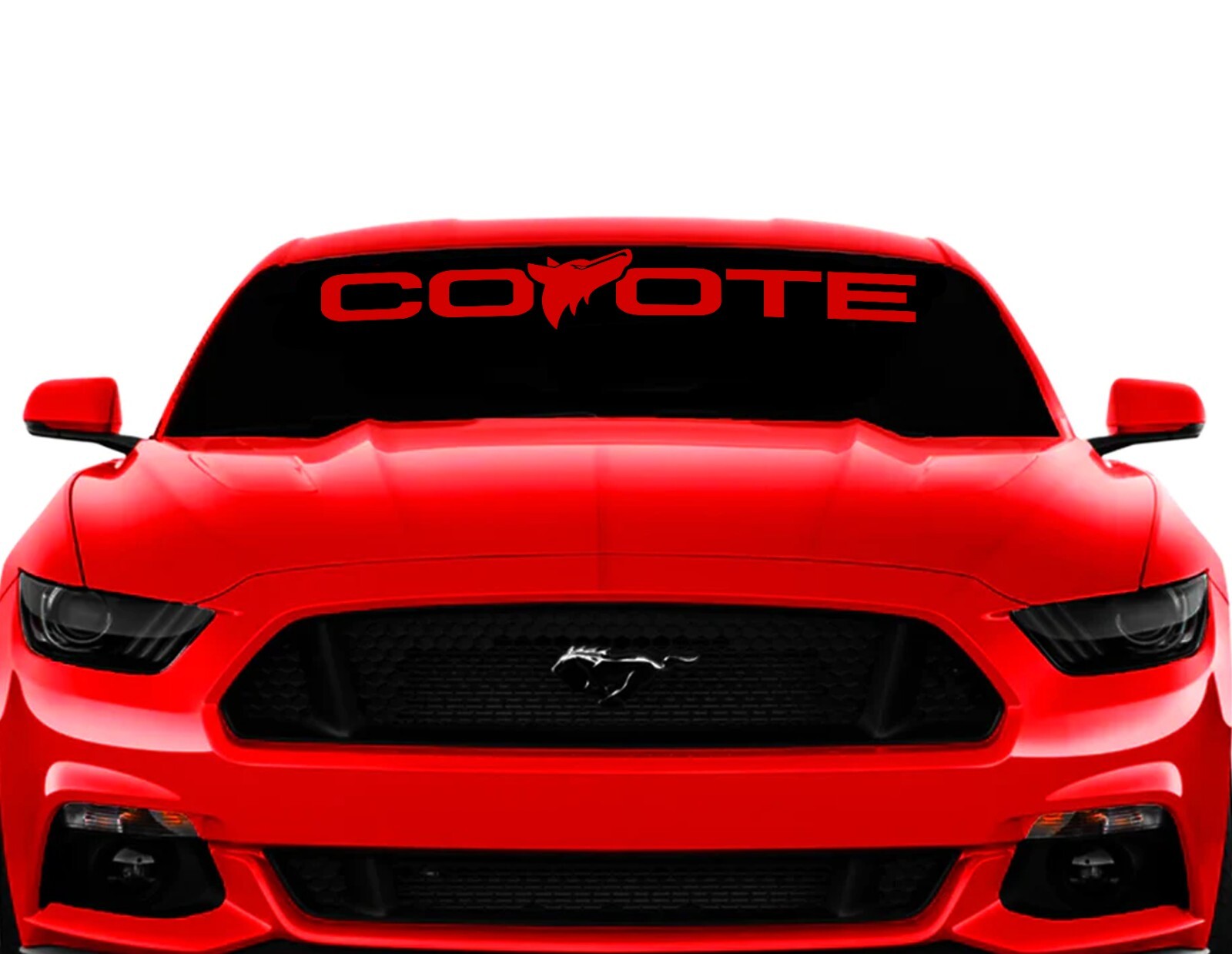 High-Quality Coyote Windshield Vinyl Decal Graphic Fits Mustang Gt 5.0