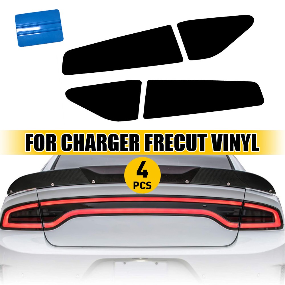 4-40 Tail Light Tint Film for Dodge Charger 2015-22 Vinyl Smoked VLT-20% Overlay