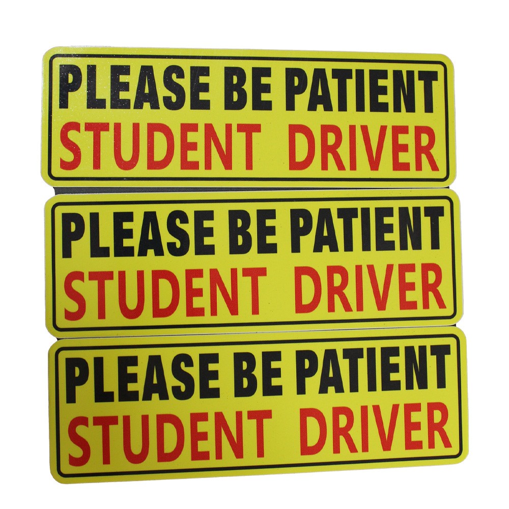 3Pcs Student Driver Magnet Car Signs Car Bumper Sticker Decal Please Be Patient