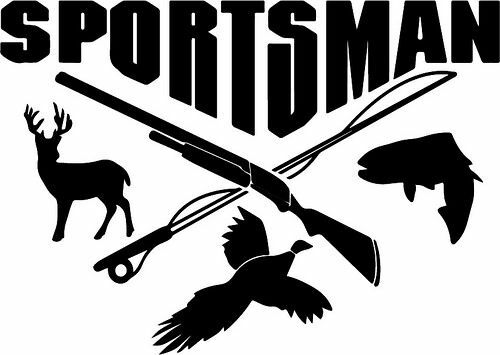 Sportsman Fishing Hunting Car Window Deer Decal