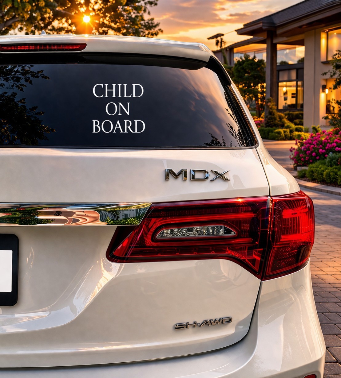 Baby on Board Car Vinyl Decal Sticker great for gifts and presents 4″ by 4″ inch