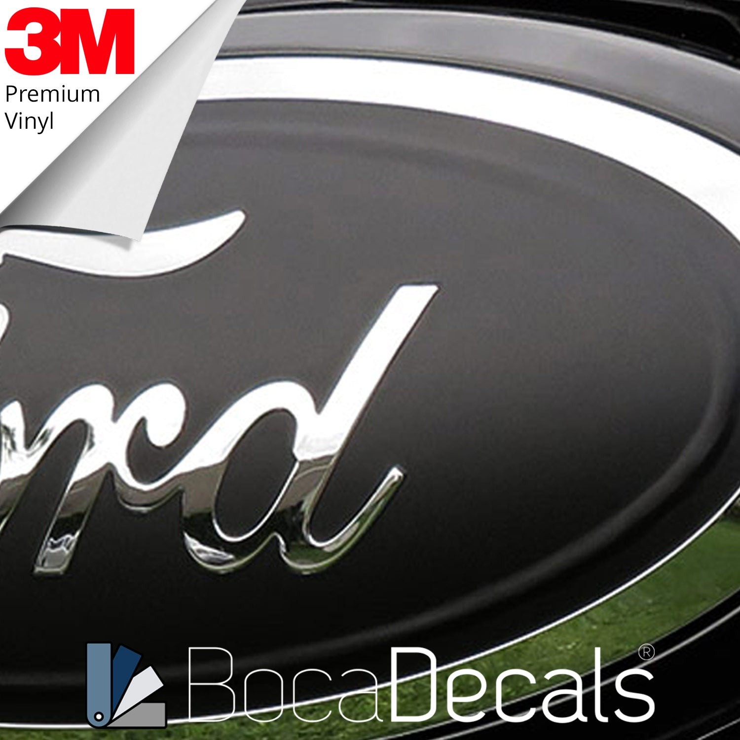 BocaDecals Emblem Insert Decal Overlays For 2020-2026 Ford Explorer (Set of 2)