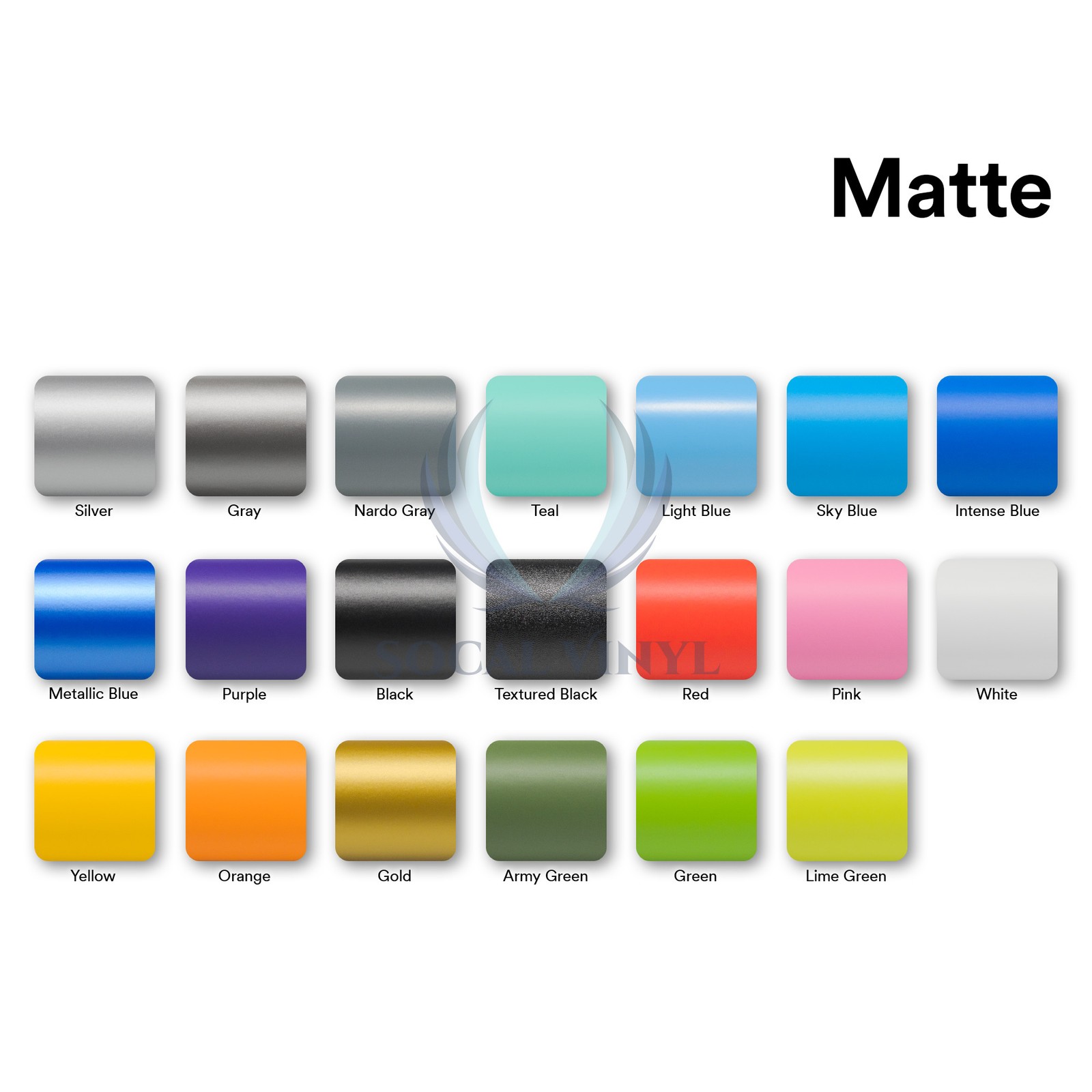 【Matte Flat】 Vinyl Wrap Sticker Decal Film Bubble Free Air Release Sheet Film