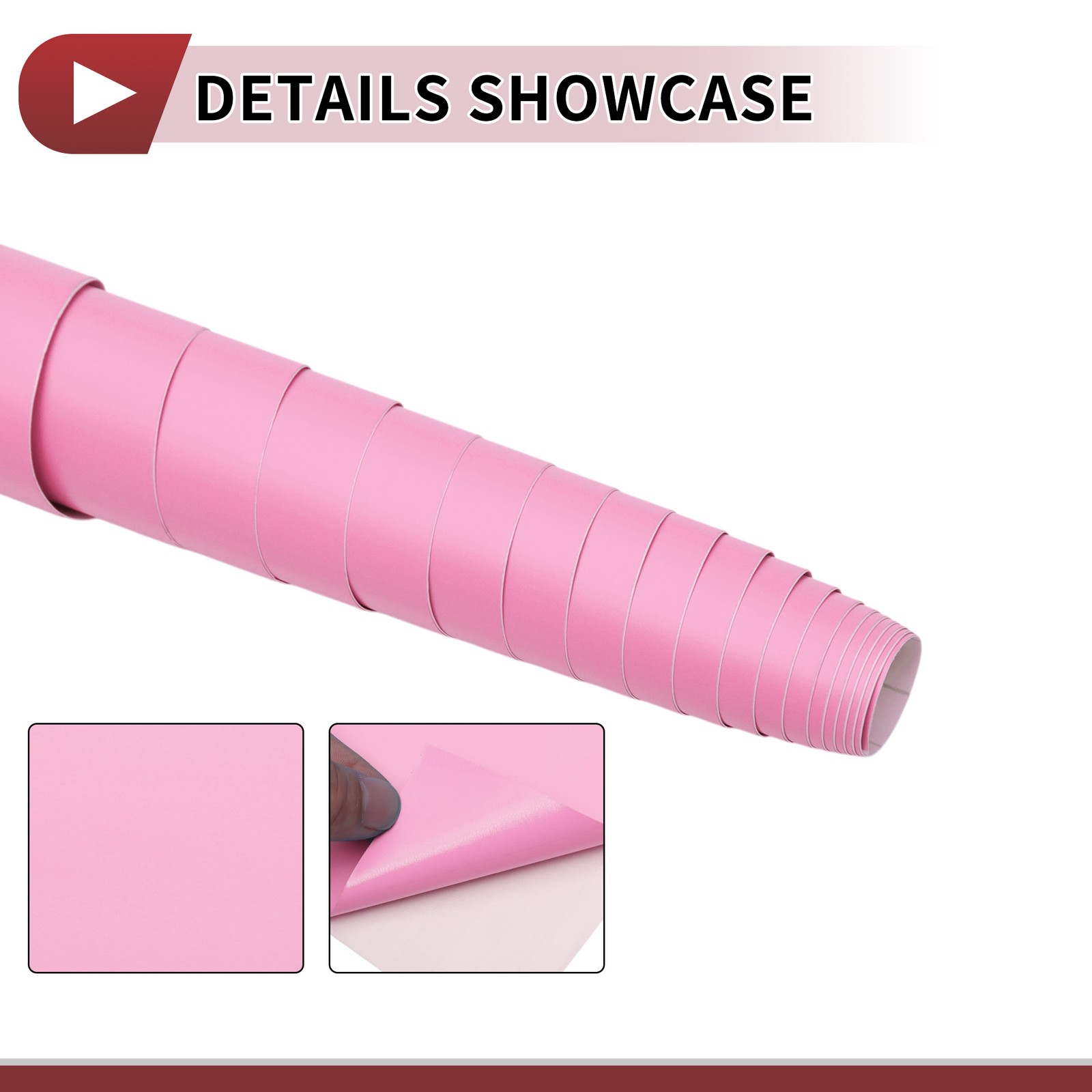 Matte Pink Car Wrap Film 31x152cm(1ft x 5ft) Vinyl Wrap Cover 1 Pc Universal