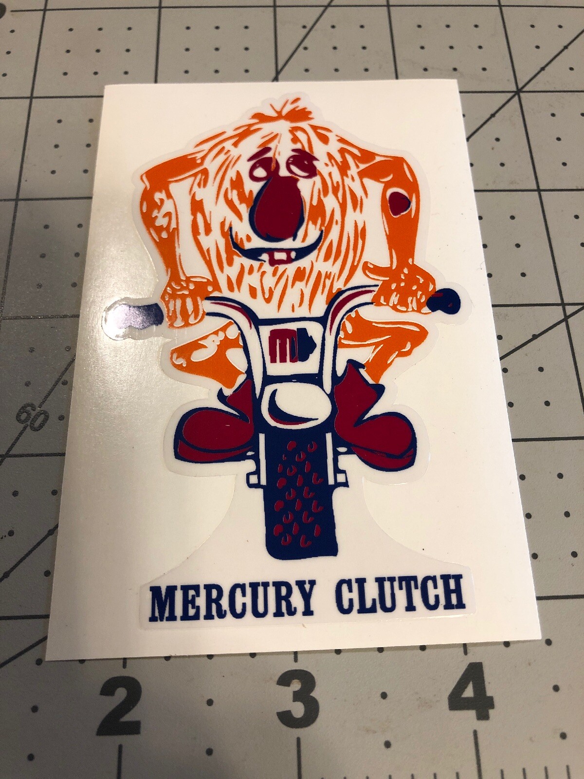 Mercury Clutch Mini Bike Go Kart Decal Sasquatch Big Foot 4” Tall 1 Decal