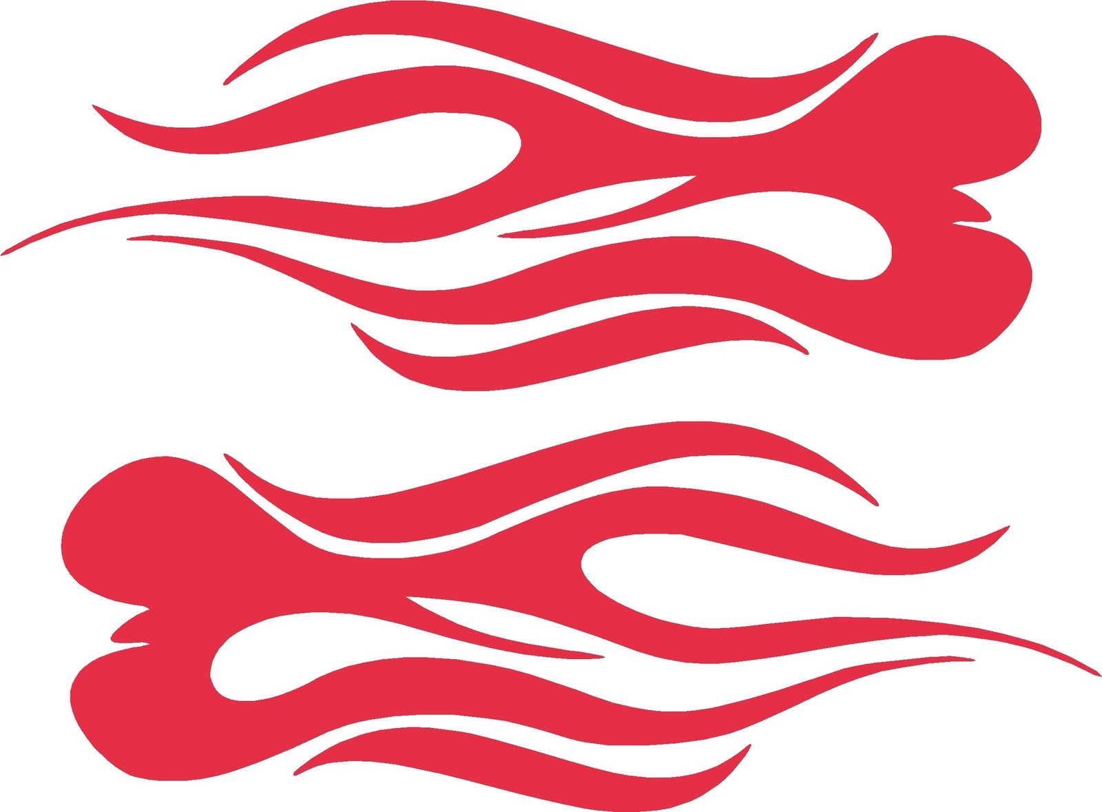 Vinyl Flames Decals Car Truck RV Golf Cart Stickers Graphics # 1 + Colors