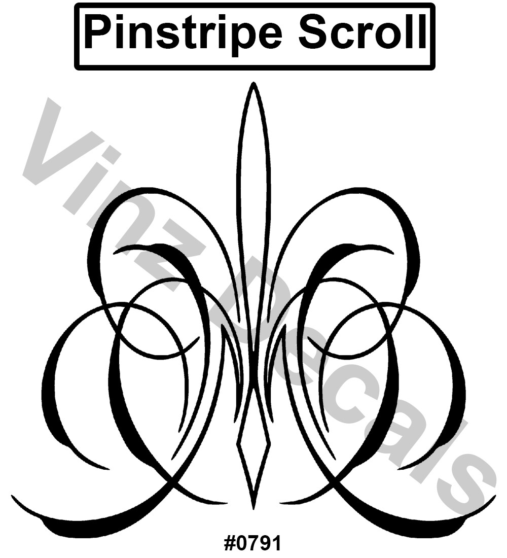 High-Quality Vinyl Pinstripe / Scroll Decal -Many Colors & Sizes- Free Shipping!