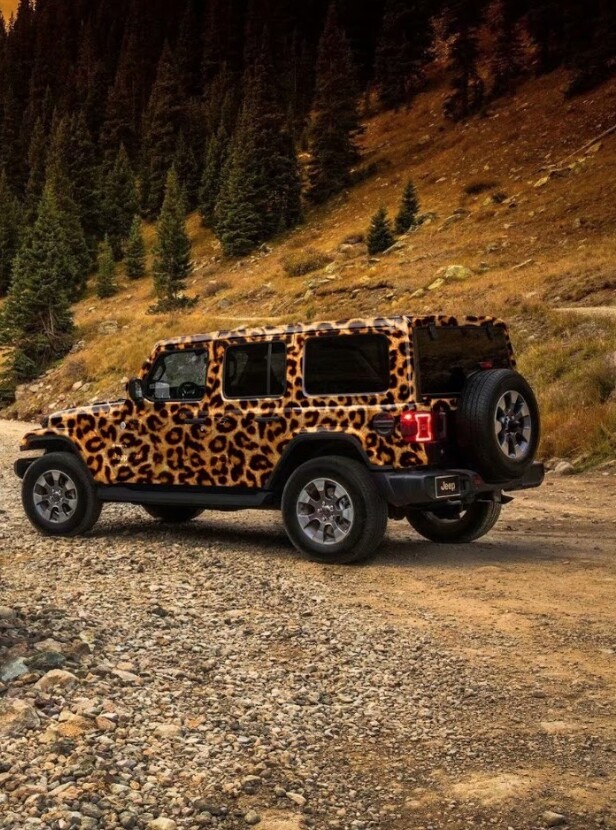 Leopard Print Pattern Matte Vinyl Car Wrap Sheet +Free Tools( 2 feet & up)