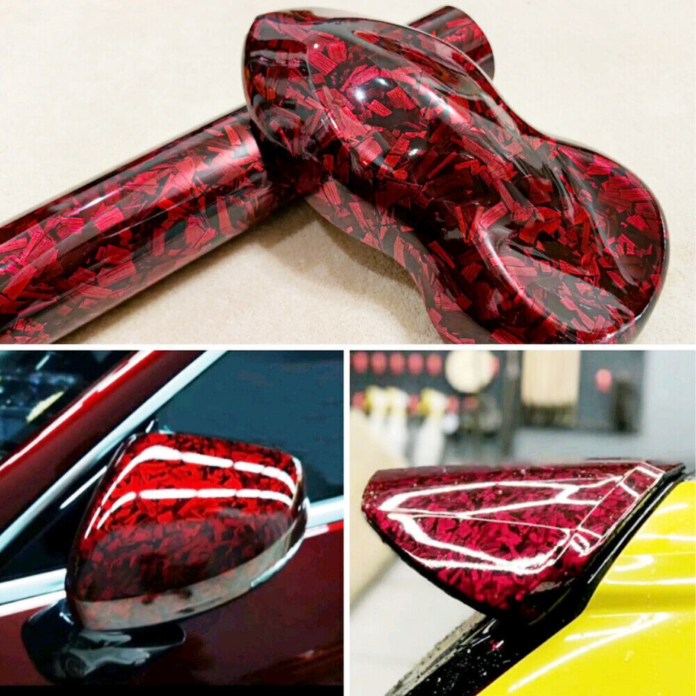 20x152cm Gloss Forged Carbon Fiber Car Vinyl Wrap Air Release Sticker Film Trims