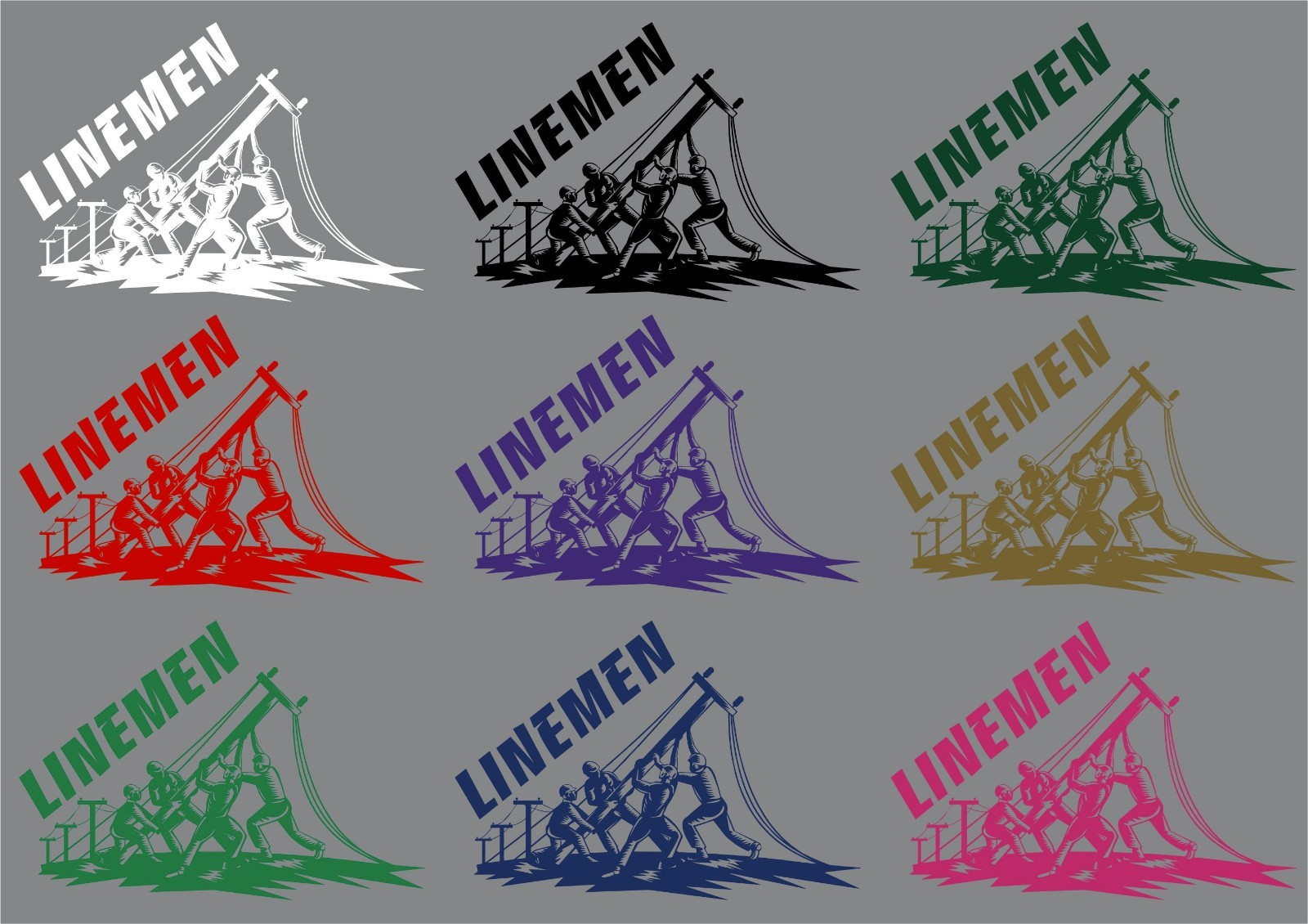 Lineman Electrician Linemen Power Car Truck Window Laptop Vinyl Decal Sticker