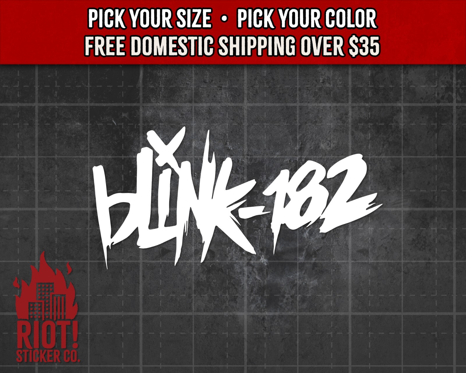 Blink 182 Decal for Car Sticker for Laptop Yeti Window Punk, Pop Punk