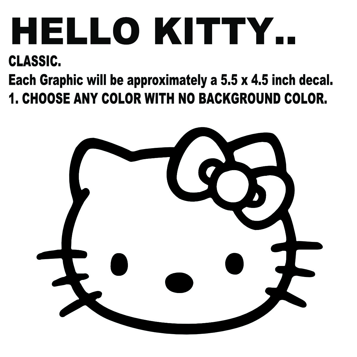 Decal Die Cut Vinyl Stickers Hello Kitty, Kawaii, Cute, Imports, Sexy