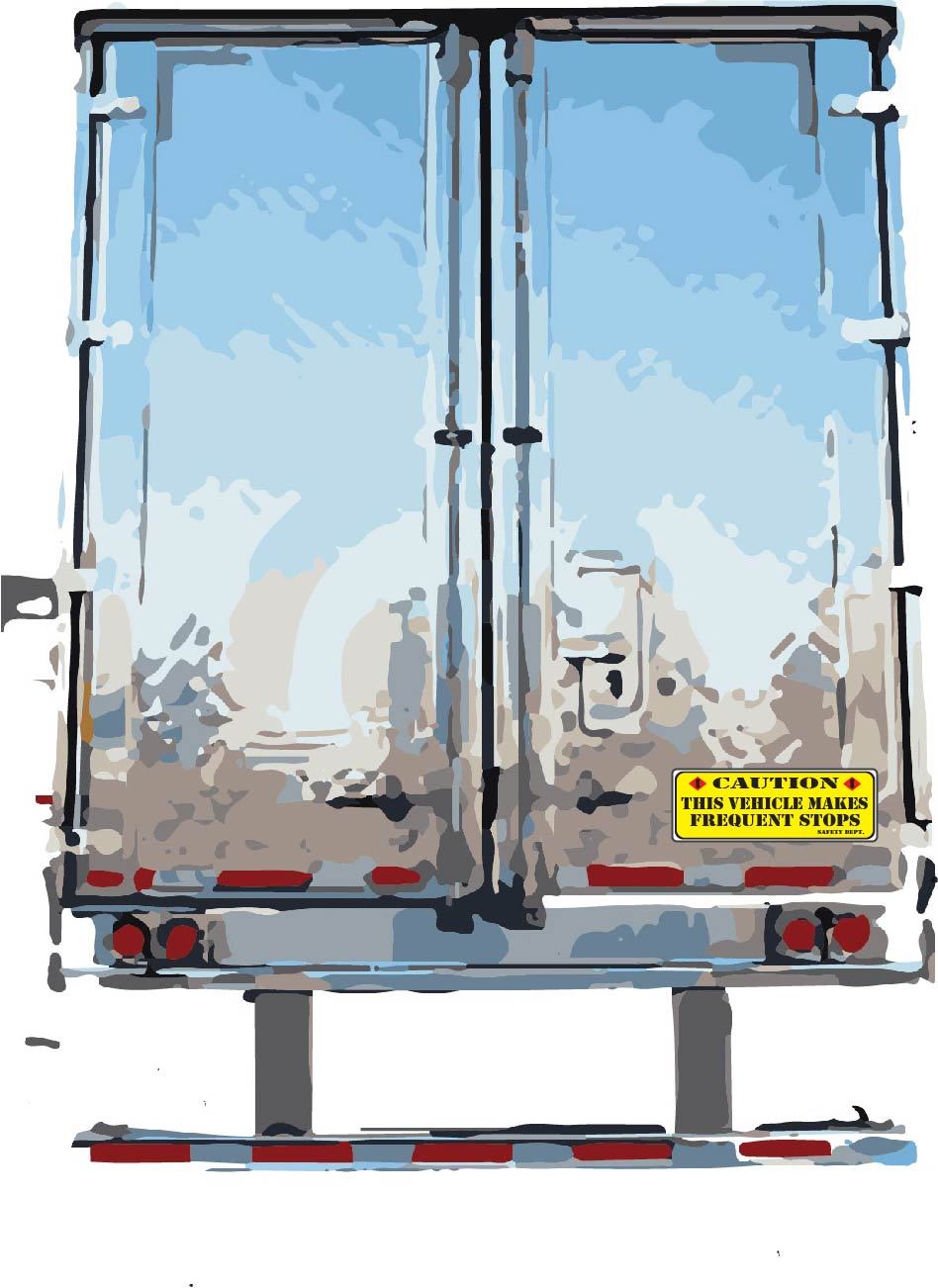 Caution This Vehicle Makes Frequent Stops Safety Dept. Decal 3.0″ x 8.5″ p458