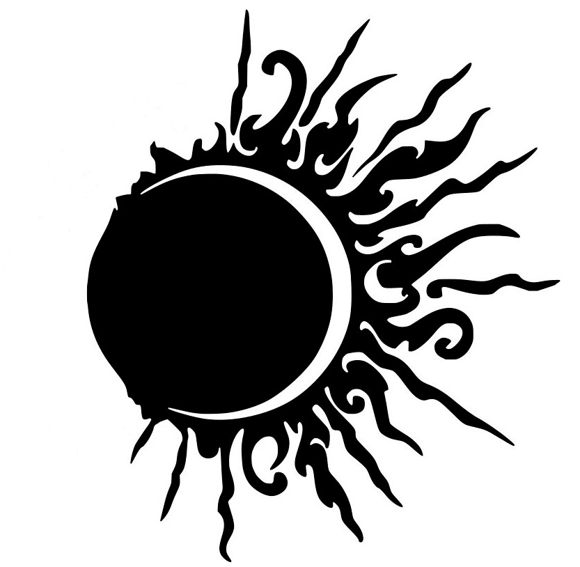 Sun & Moon Vinyl Decal Sticker Car Window Laptop Ipad Solar Eclipse USA Seller