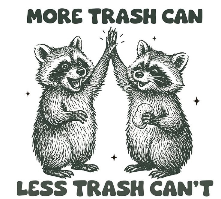 Funny Raccoons Phone Sticker (2 Inch) Waterproof More Trash Can Feral