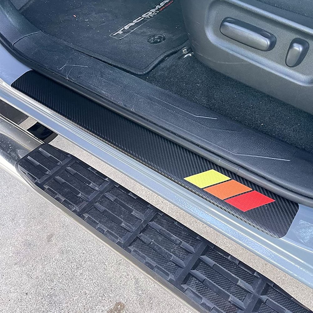 For Toyota Car Door Plate Sill Scuff Cover Anti Scratch Decal Sticker Protector