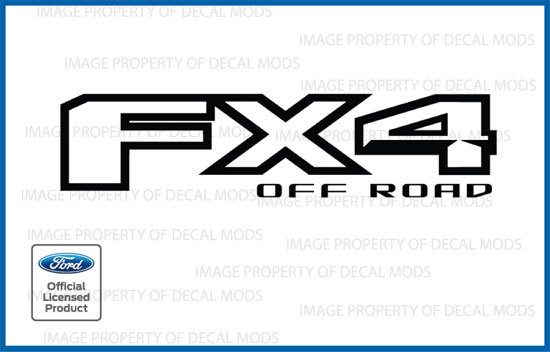 2018 Ford FX4 Off Road Decal Sticker Set – [ matte black ] blackout flat truck