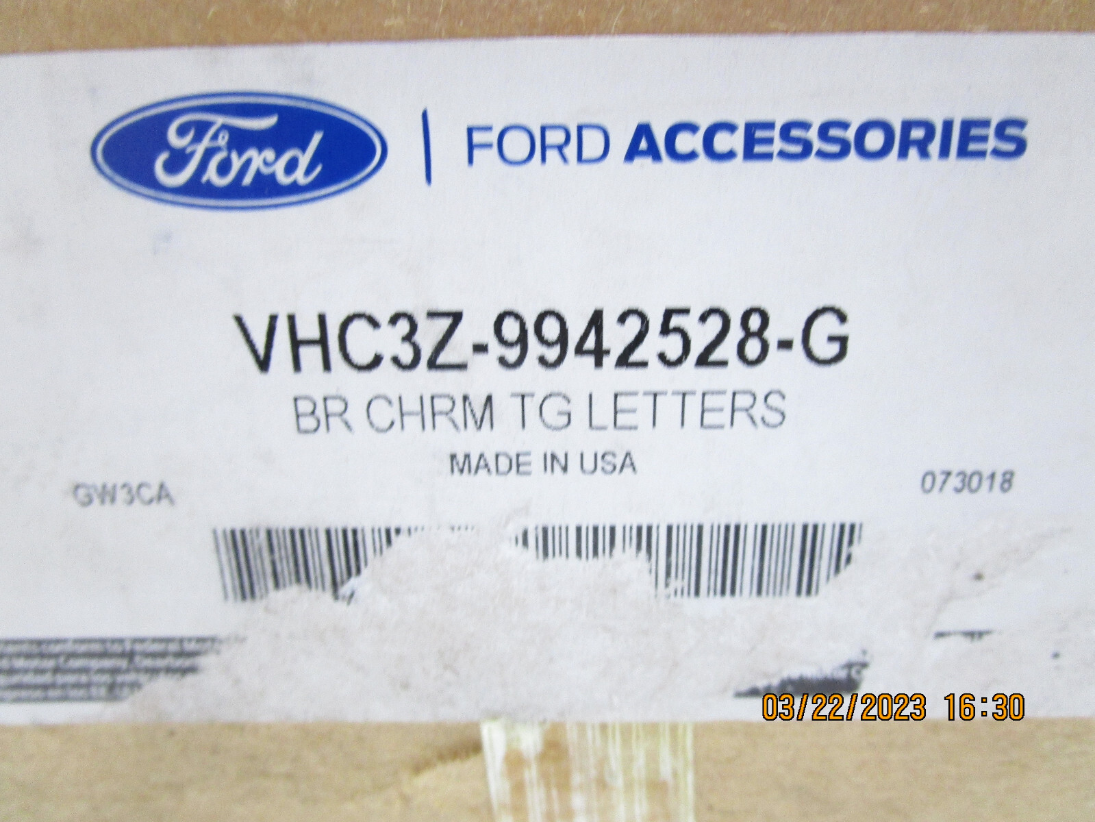 Genuine Ford OEM VHC3Z-9942528-G Tailgate Chrome Lettering