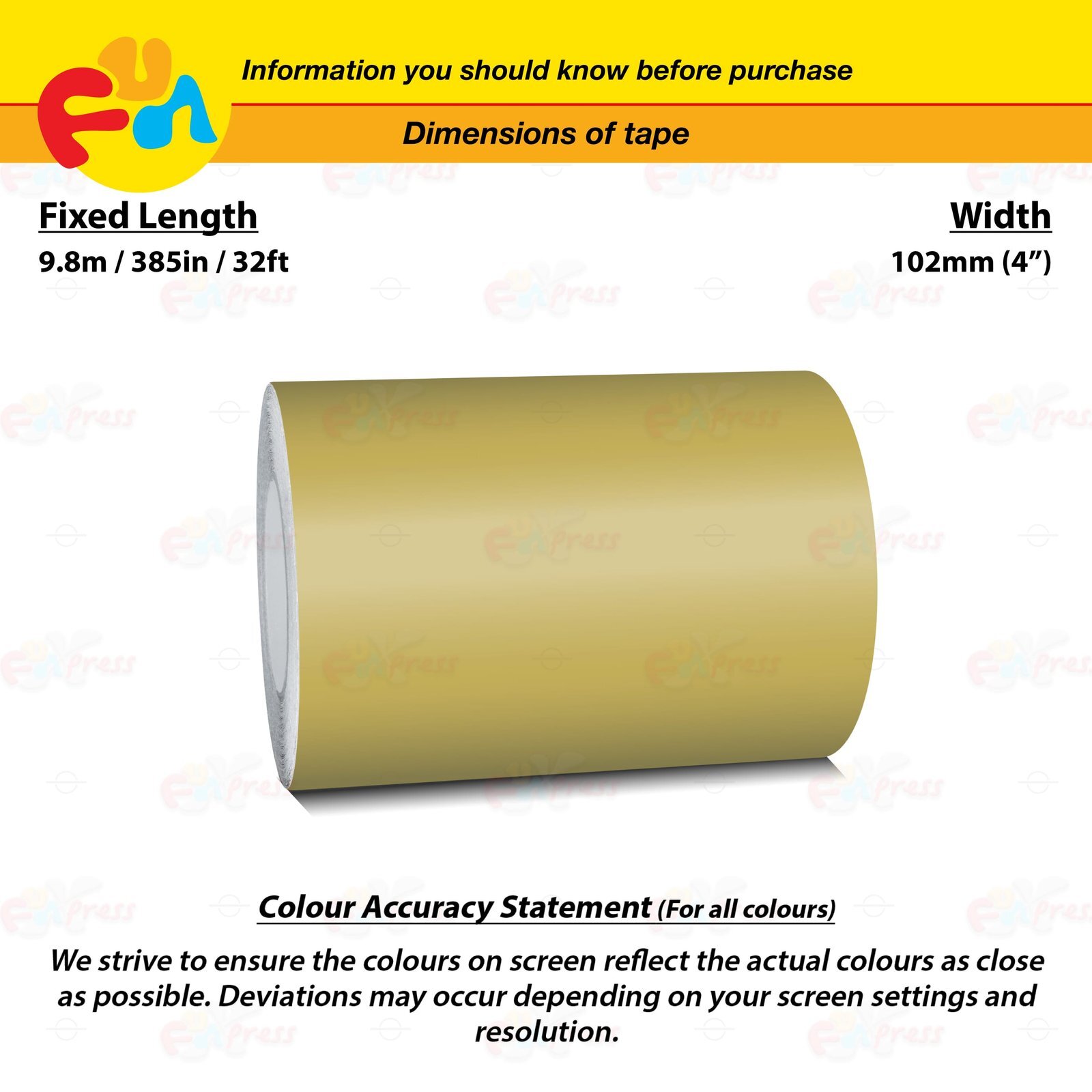 MATTE GOLD 4″ PIN STRIPE Car Model Motorcycle Decal TAPE Vinyl Sticker 102mm
