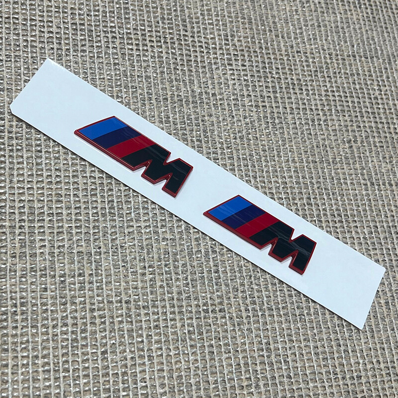 GLOSS BLACK Red for M328i + FENDER BADGE X2 CUSTOM REAR LETTERING 1 SERIES